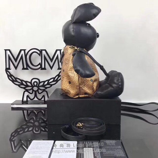 MCM女包 原單 吉祥物小兔子 Visetos印花塗層帆布 MCM單肩斜挎女包  mdmc1021
